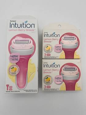 Schick 841058040378 Intuition Lemon Berry Breez Handle W Razor 6 Refils New And Sealed Mr 141