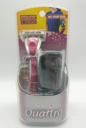 Schick 841058050209 Quattro For Women Razor 2 Cartridges Original Metal Handle 2007