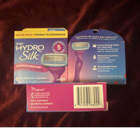 84105806804 Schick Hydro Silk 5-blade Womens Razor Refill Cartridges 6 Pack Purple Blue