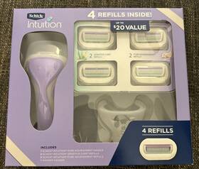 Schick 841058115687 Schlick Intuition Pure Nourishment Handle And 4 Refill Cartridges Shower Hanger