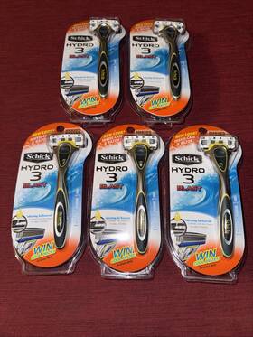 93001736 Schick Hydro 3 Blast Razors. Pack Of 5. Brand New With Tags. Fast Shipping