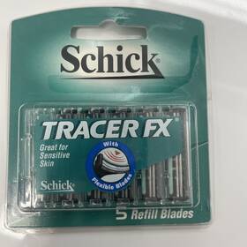 93002597 Schick Tracer Fx Flexible 5 Refill Blades Pack Lot Sensitive Skin Razor