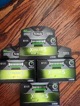 93030823 Schick 4 Boxes - Xtreme 5 Pivot Ball Razor Refills 16 Cartridges Discontinued