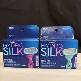 93036617 Schick Hydro Silk 1 Moisture Sensitive - 5 Blades Shavers 4 Cartridges Each