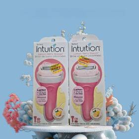 93041536 Schick Intuition Lemon Berry Breeze Razor 2 Pack New