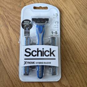 96369110 Schick Xtreme Hybrid Mens Cartridge Razor Bluepack 1 Handle 6 Catridges Rare