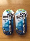 Schick Brand New Lot Of 2 Hydro 5 Men Razors With 4 Cartridges 841058015000