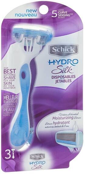 En02403 Schick Womens Hydro Silk Disposable Razors Moisturizing Serum Smooth 3ct 2 Pack