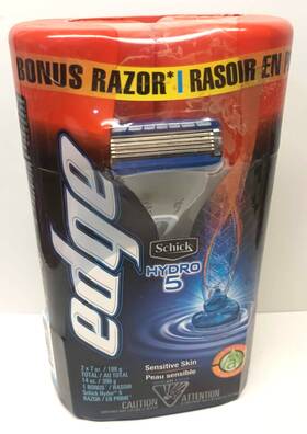 Schick Hydro 841058006800 Brand New 2 Cans Of Edge Gel Combo Pack 5 Hydrate Disposable Razor