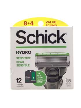 Schick Hydro 841058013310 Sensitive 5 Blade 12 Cartridges Fast Free Shipping