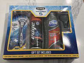 Schick Hydro 841058015826 5 Gift Set 1 Razor With Cartridge Shave Gel Body Wash Travel Cap New