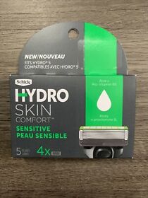 Schick Hydro Skin Comfort Men 3-blade Razor Refill Slim Sensitive 5 Cartridges