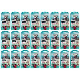 Schi000167-24 Schick Pack Of 24 New Classic Hybrid Razor 1 Handle 5 Cartridges With 3 Blades