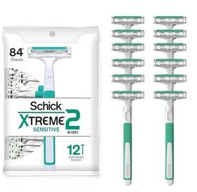 W301290500 Schick Xtreme 2 Blade Sensitive Skin Disposable Razor For Men Pack Of 12 W301290500 Schick Xtreme 2 Blade Sensitive Skin Disposable Razor For Men Pack Of 12