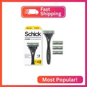 W301867004 Schick Hydro Ultra Sensitive Razors For Men 3-blade Mens Shaving Se