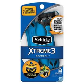 Schick Xtreme 3 Blade Refresh Scented Razor For Men Pack Of 8