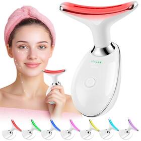 Es-1081 Scopck Red-light-therapy-for-face Facial Massager Wand With 7 Color - White