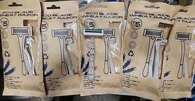 Shave The Planet 860006737214 25 Disposable Eco Razors 5x5pk 3 Blades Wheat Straw Handle