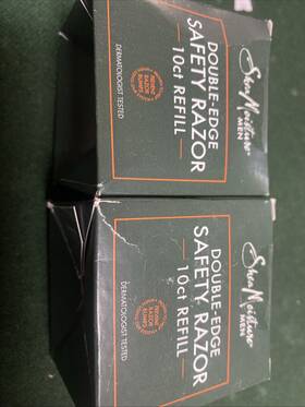02080-6 Shea Moisture 10ct Double Edge Safety Razor Refills 2 Pack 20 Total Blades Only