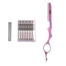 Shearsdirect 637801377477 Razor With Box Of Blades Pink Feather 3.0 Ounce