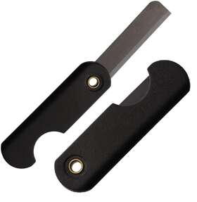 Shomer-tec 871373599343 Folding Razor 1 Inch Black Finish Ceramic Blade Synthetic Handle Cfr