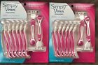 Simply Venus Gillette Lot Of 2 Disposable Razors Pink Total 16 New 047400528680