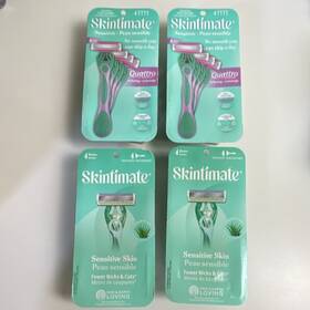 4tttt Skintimate 4 Quattro For Women Sensitive Skin 4-blade Razor Green Purple Cart