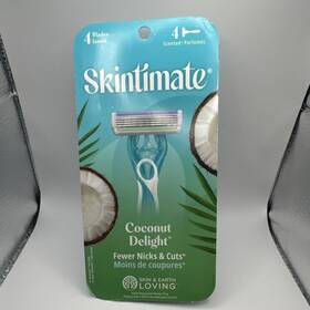 8105800802 Skintimate Coconut Delight 4 Blade Womens Cartridge Razor Scented Moisturizing