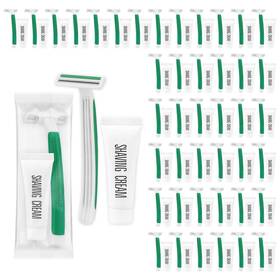 57-va3f-i886 Skourvut Green Disposable Twin Blade Razors In Bulk Individually Wrapped With Safety