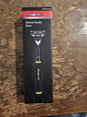 Ratchr2-hi-vis Snap-on Ratchet Handle Razor 3-blade With Case 1 Cartridge