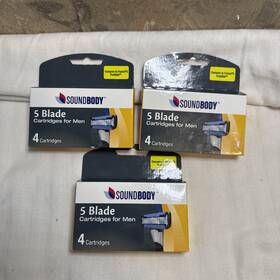Soundbody 024500306226 Lot Of 3 Packs Mens 5-blade Disposable Cartridges 4-pack
