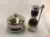 Sp-eb-0216010 Two-band Badger Bowl Spiffy Pete S Hair Luxury Shave Brush Set With Chrome Soap And Stand