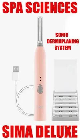 Spa Sciences 850003115283 Sima Sonic Facial Exfoliation Hair Removal System Dermaplaning New