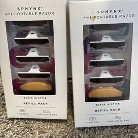 Sphynx 859276005109 Refill Pack 4 Razor Cartridges 1 Moisturizing Bar Two Packs
