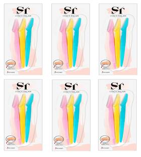 Stacy Talan 647813897399 Eyebrow Razor 18 Pcs Facial Shaver Multipurpose Exfoliating Darmaplane Tool W