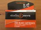 Studio 35 Mens Nwt Five Blade Cartridges W Trimmer Lub Strip Aloe Vitamine E 049022701878