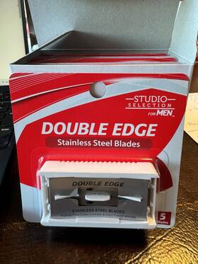 B0041 Studio Double Edge Razor Stainless Blades 6 Packs 5 Per Pack Free Shipping