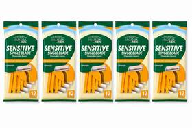 B0251 Studio Selection Disposable Razors Bulk Lot 60 Total 5x12 Sensitive Single Blade Men New