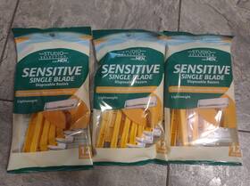 Studio Selection For Men 842424003928 Sensitive Single Blade Disposable Razors 3 Packs 36 Total