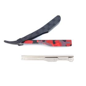 Scdl804r Stylecraft X Deluxe Line Professional Barber Straight Razor Camo Red Blade