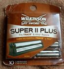 Super Plus Wilkinson Sword Ii 10 Refill Cartridges New Sealed Old Stock 841058004004