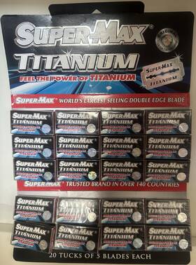 Aa314 Supermax 100 Super Platinum Double Edge Blades #aa314 New Free Shipping