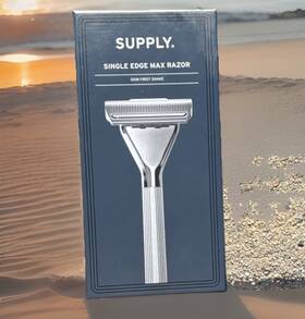F-sup-3613 Supply Single Edge Max Razor Japanese Steel Titanium-coated Silver Face Body