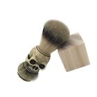 Sz04 Qees Shaving Brush Hand Crafted Pure Badger With Resin Skull