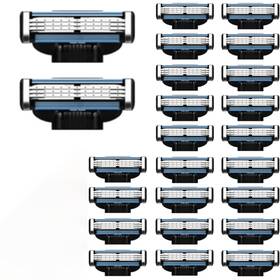 T.chilyn 705354015730 24 Pcs Razor Blade Refills For Men Compatible With Ma-ch 3 Blades Refill D