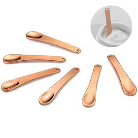 Tekson 727536810841 6 Pieces Metal Cosmetic Skincare Spatula Mini Mask Facial Rose Gold
