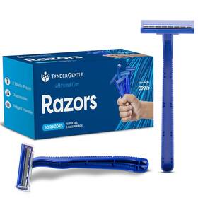 Tendergentle 648289099256 Disposable Razors For Men And Women - Pack Of 50 Shavers 2 Blade Bul