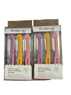 The Creme Shop 849980057822 2x Retractable Multi-purpose Razors Nib Set Of 3 Foldable Design