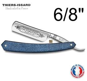 A-sing-6 Thiers-issard A-sing-6/8-275-1196-inc Evide Sonnant Extra 6/8 Inch Straight Razor Blue Jean Micarta France