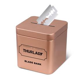 Thurlady 711181715262 Razor Blade Disposal Container Rose Gold Large Capacity Holds Over 500 Blades